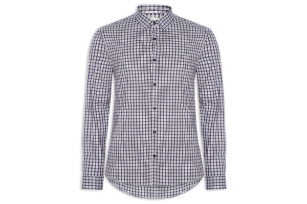 Camisa Masculina Slim Cotton Stretch – Azul