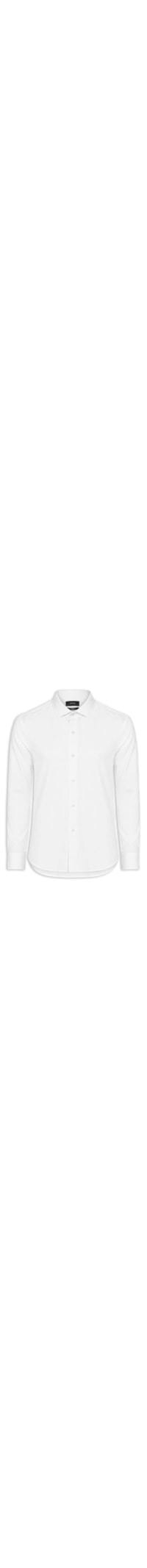 Camisa Masculina Slim Em Cetim Stretch Hudson - Branco
