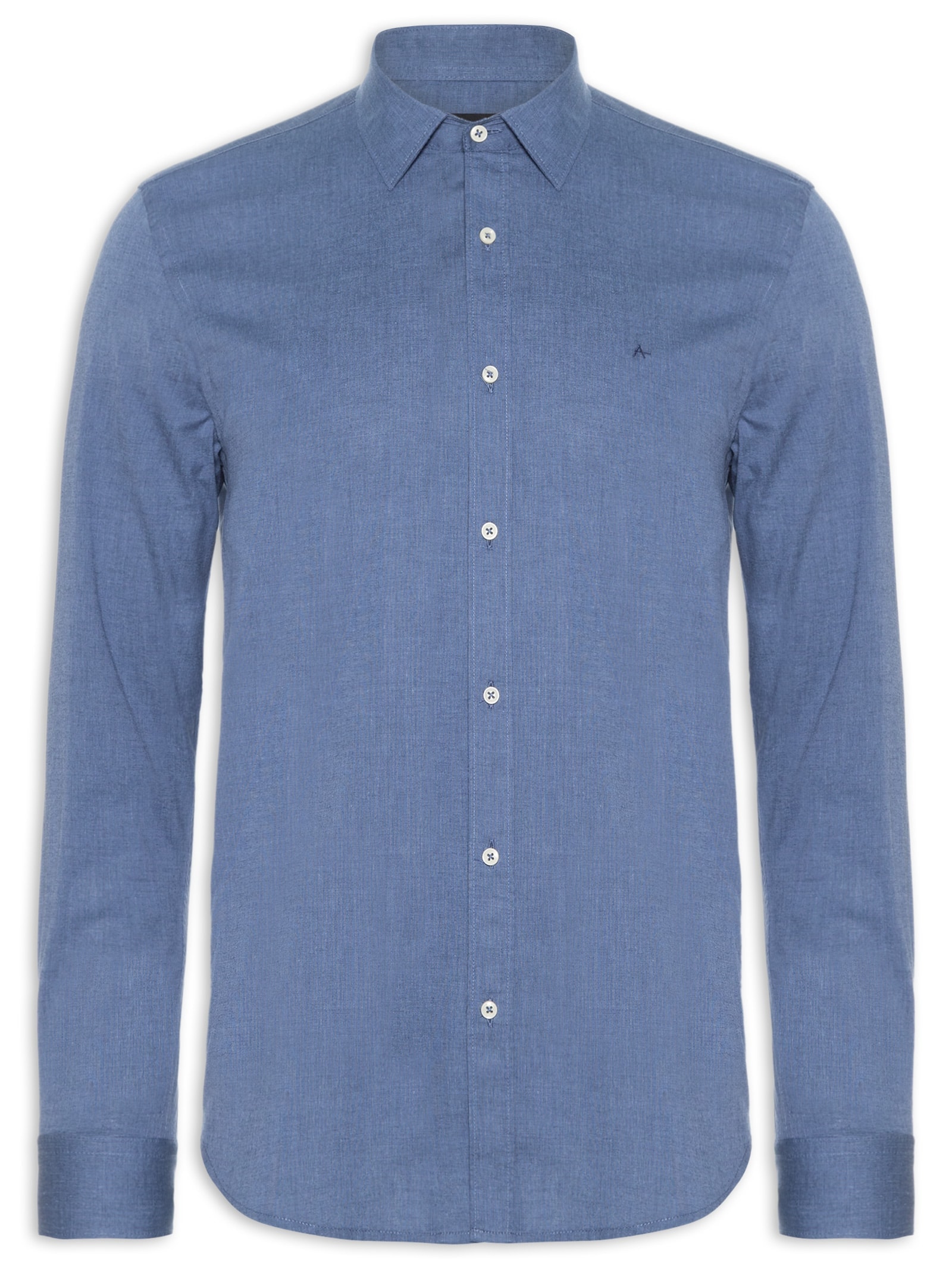 Camisa Masculina Slim Fil a Fil Antilia Azul Aramis