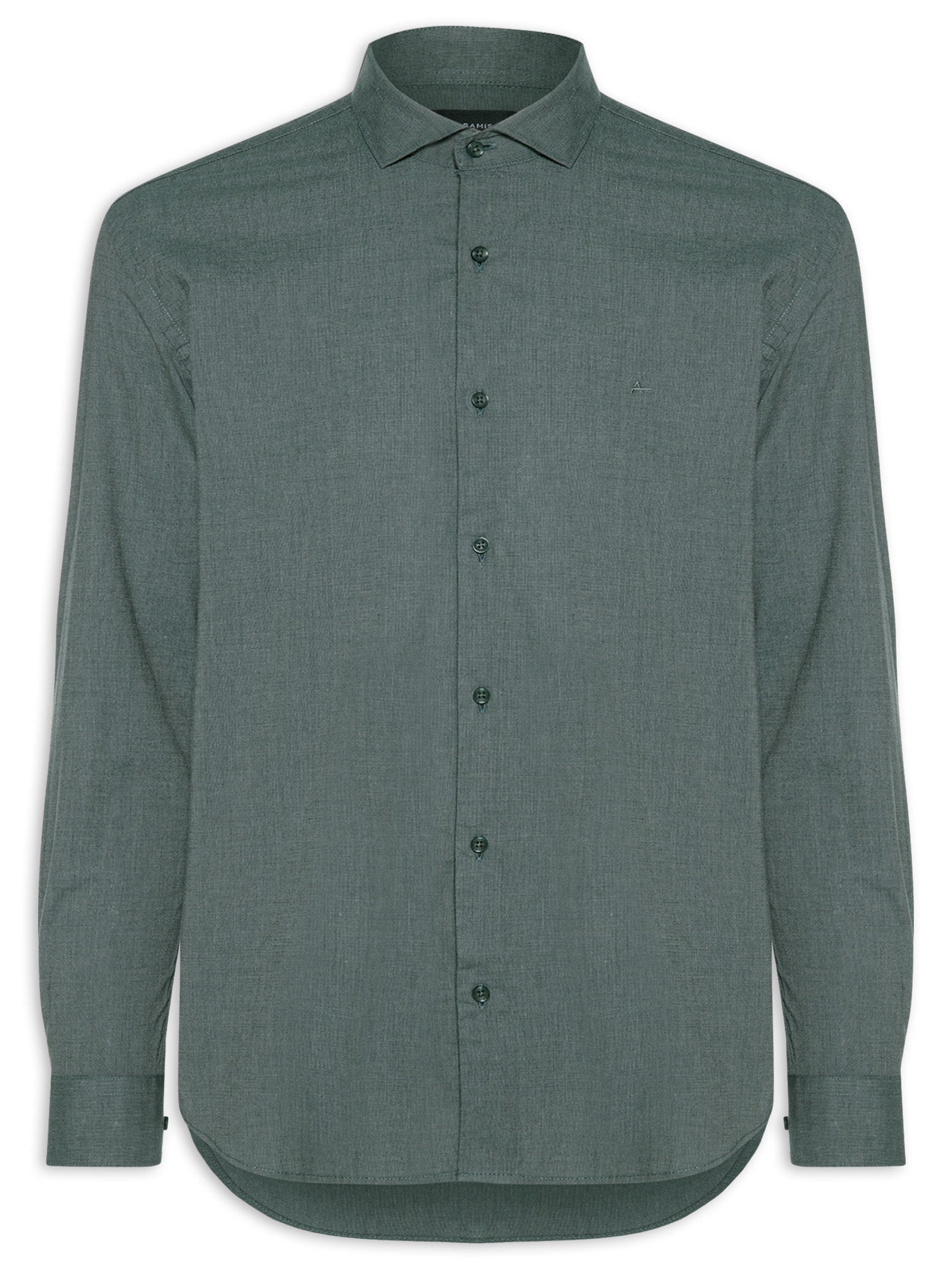 Camisa Masculina Slim Fil A Fil Antilia  Verde Aramis