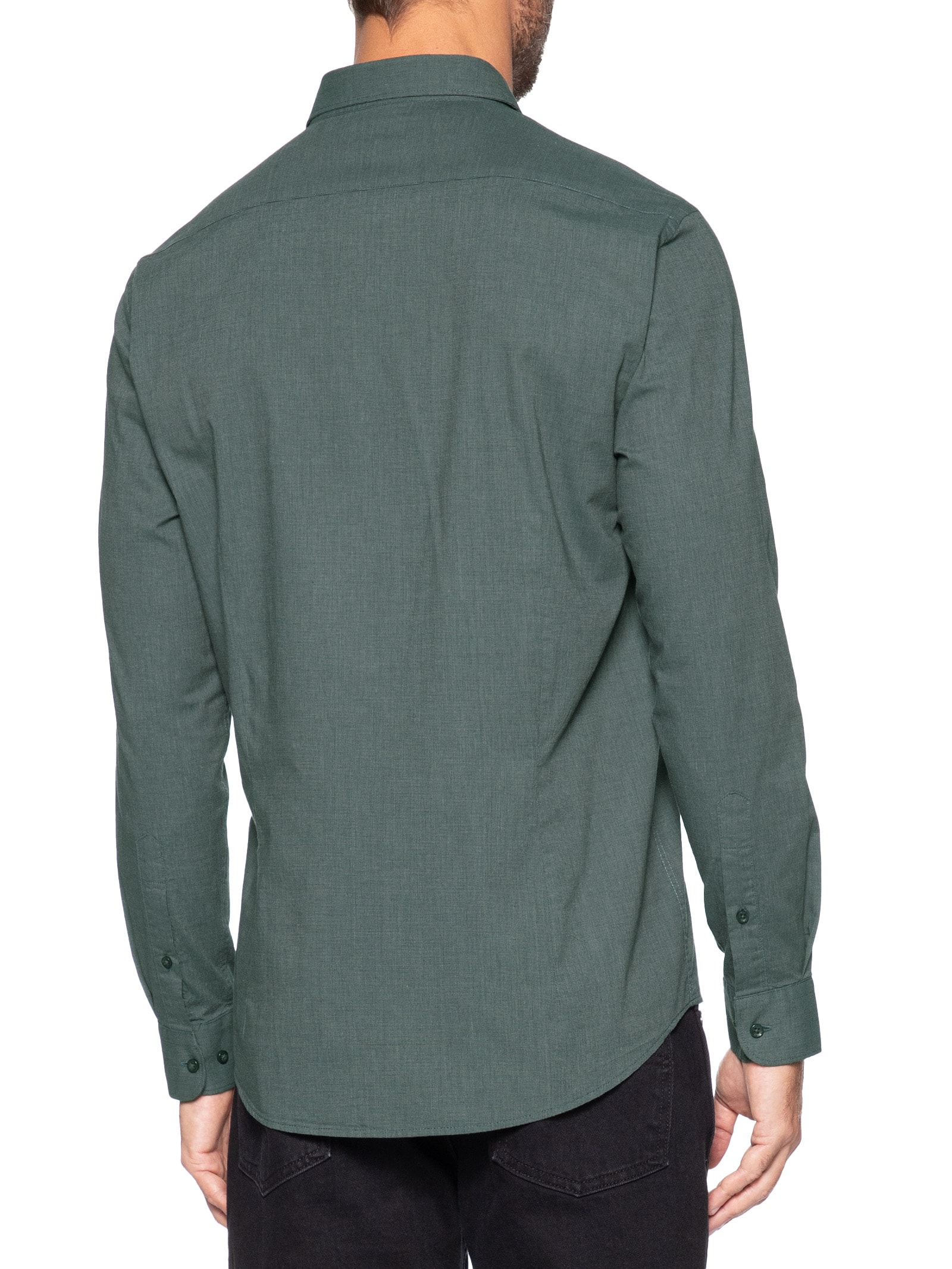 Camisa Masculina Slim Fil A Fil Antilia  Verde Aramis
