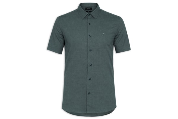 Camisa Masculina Slim Fil a Fil Antilia - Verde