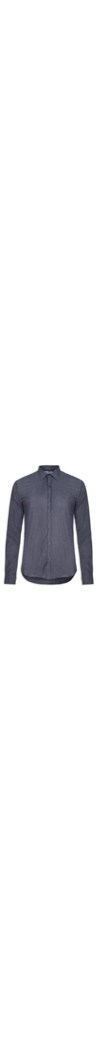 Camisa Masculina Slim Fil A Fil - Azul