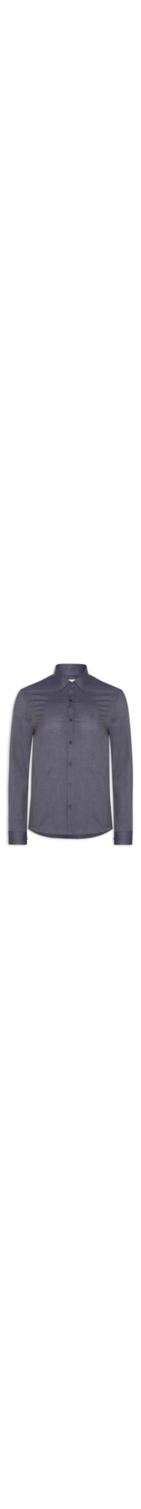 Camisa Masculina Slim Fil a Fil - Azul