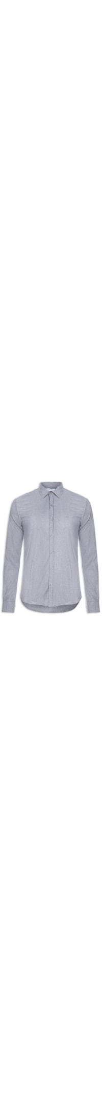 Camisa Masculina Slim Fil A Fil - Cinza