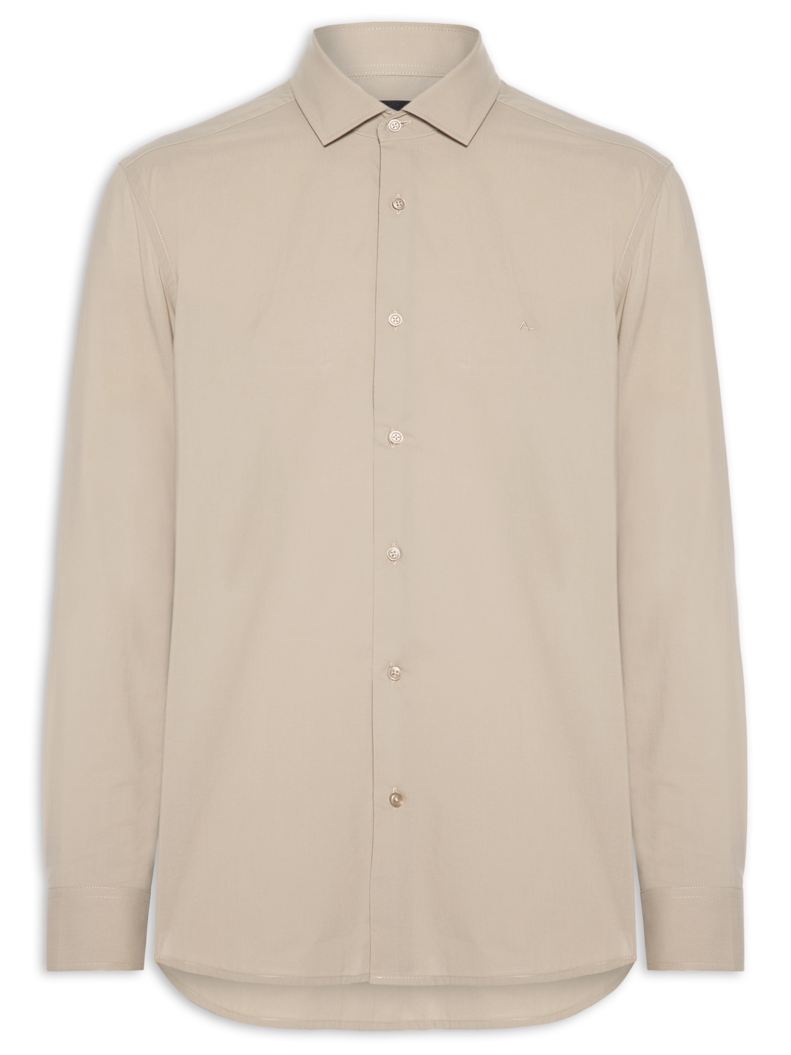 Camisa Masculina Slim Fio 60 Carbon Touch Bege Aramis