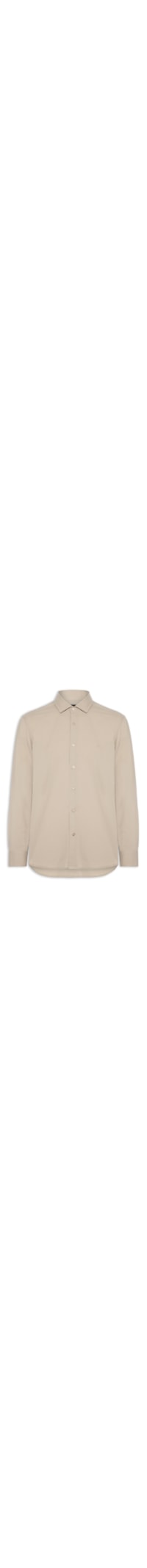 Camisa Masculina Slim Fio 60 Carbon Touch - Bege