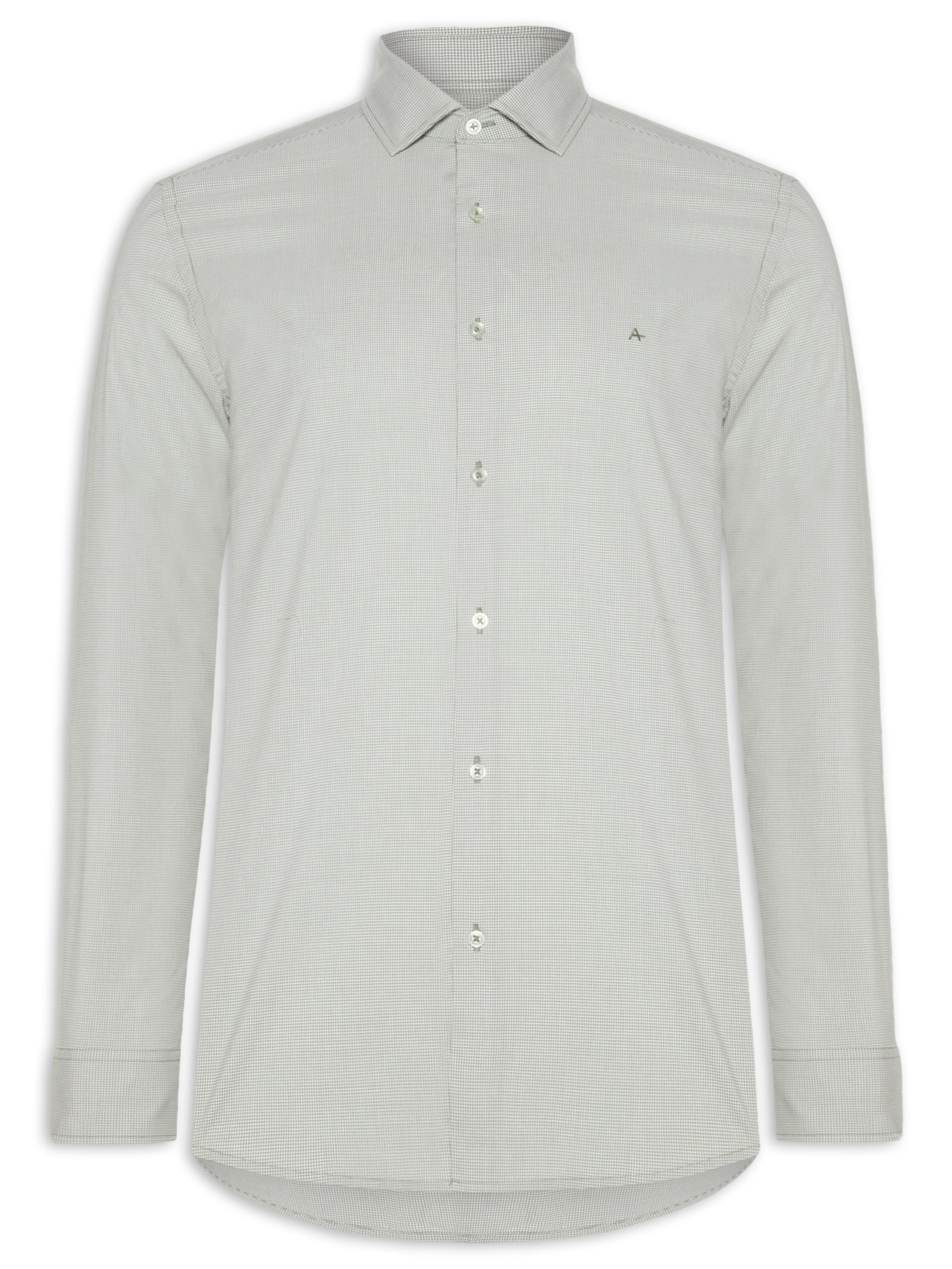 Camisa Masculina Slim Fio 60 Carbon Touch Mecla Verde Aramis