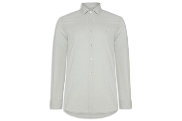 Camisa Masculina Slim Fio 60 Carbon Touch Mecla - Verde