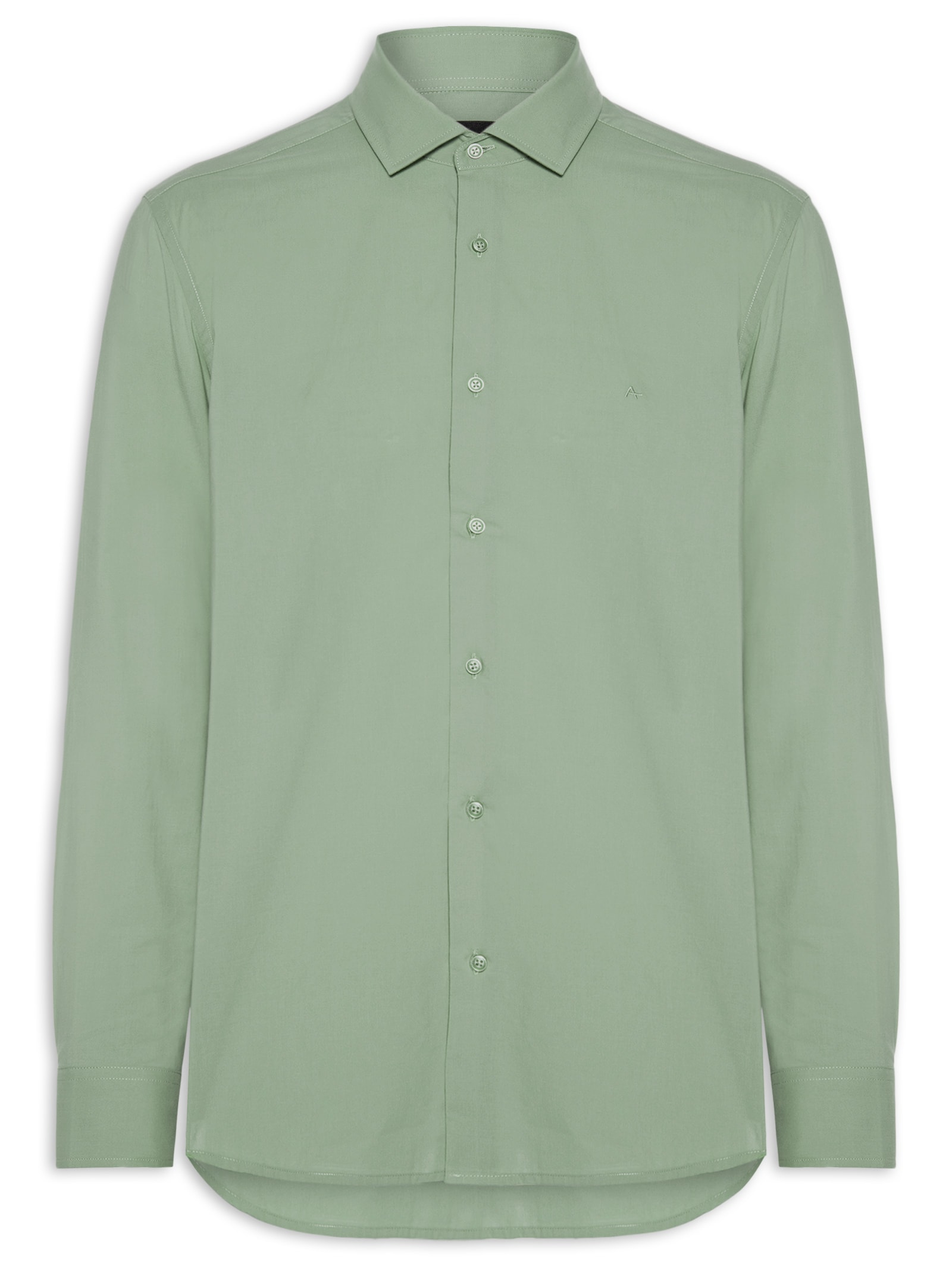 Camisa Masculina Slim Fio 60 Carbon Touch Verde Aramis