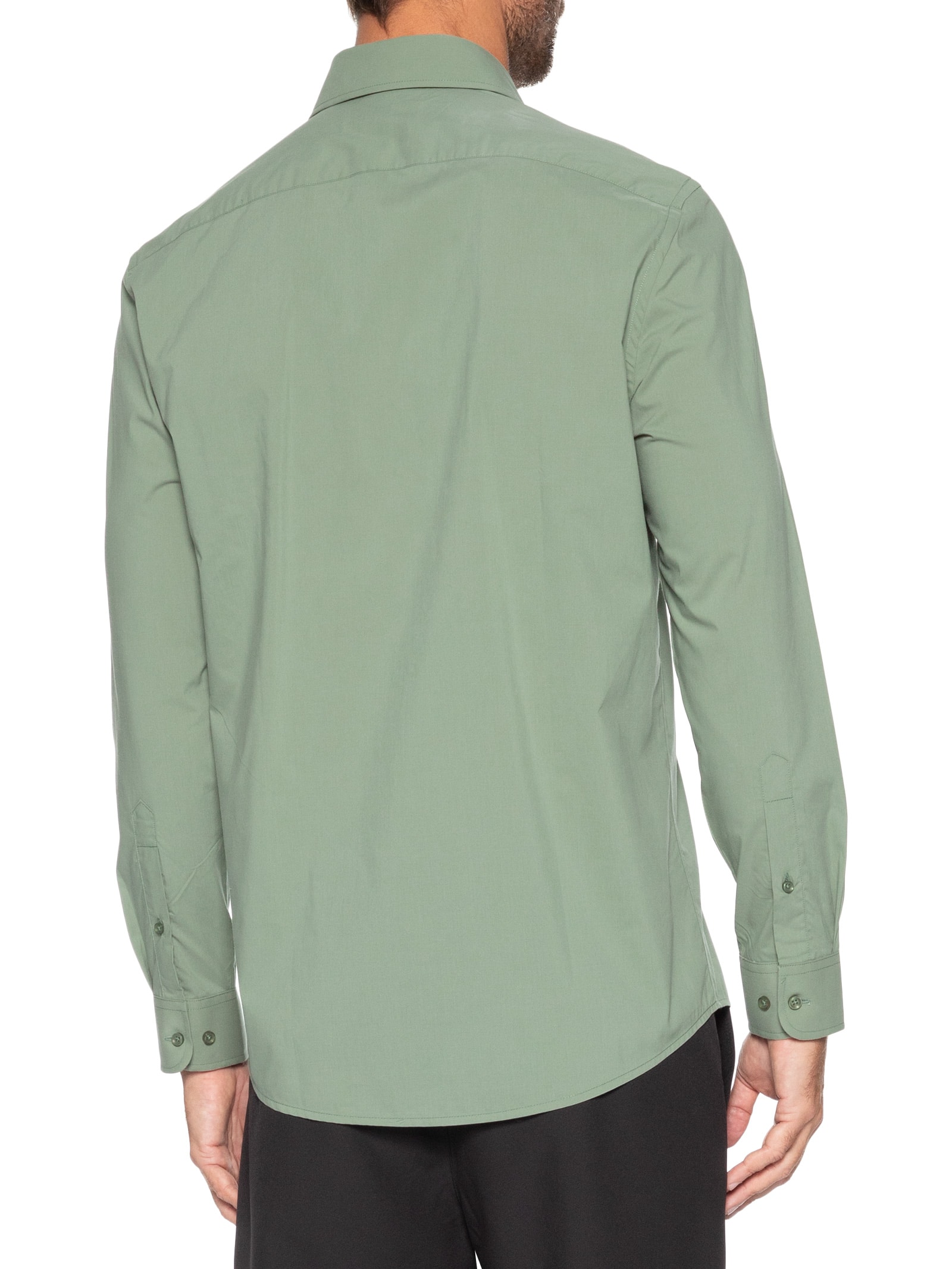 Camisa Masculina Slim Fio 60 Carbon Touch Verde Aramis