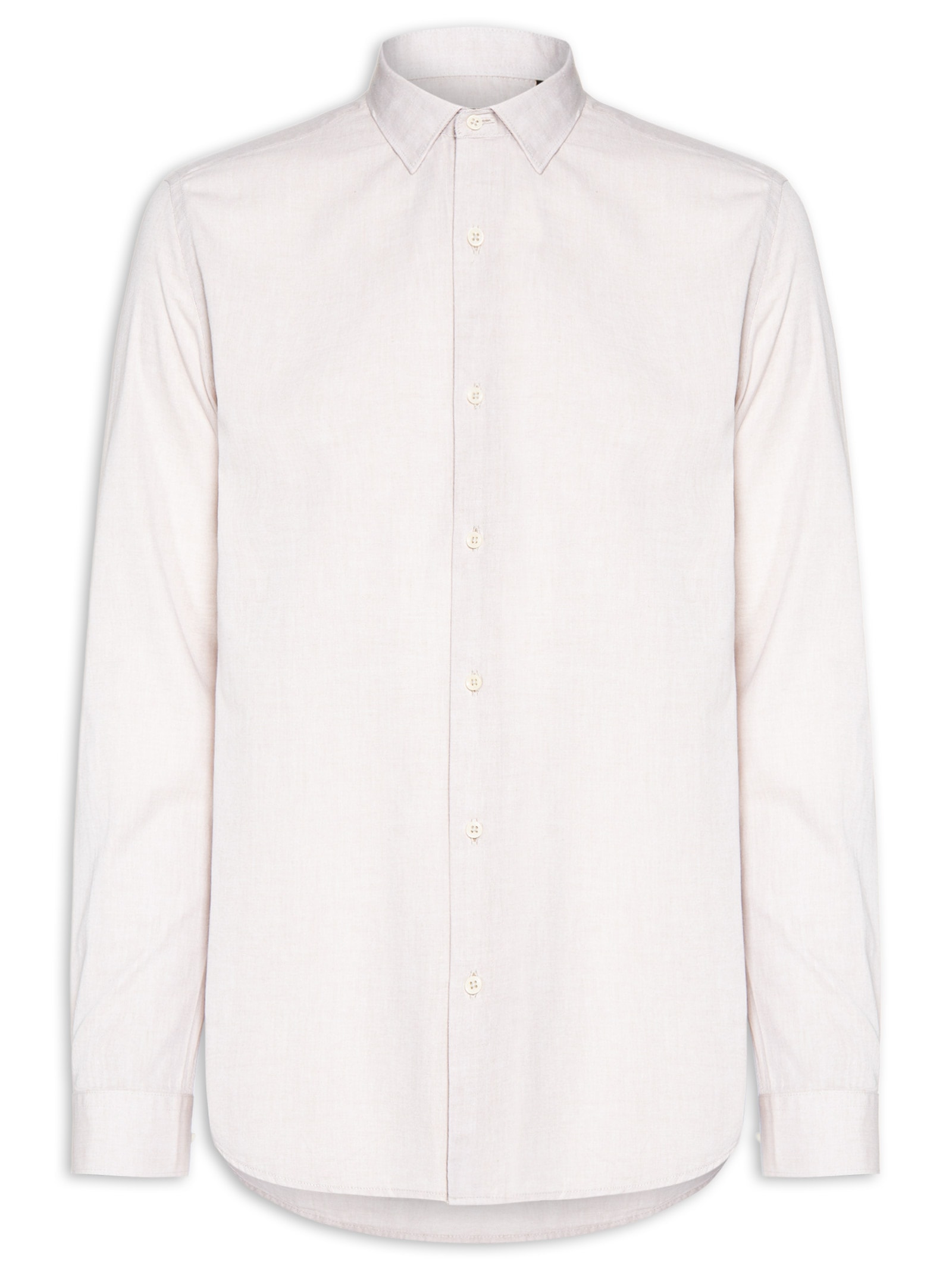 Camisa Masculina Slim Fit Algodão Willis Bege Aramis