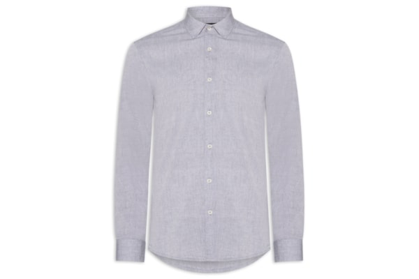 Camisa Masculina Slim Fit Algodão Willis - Cinza