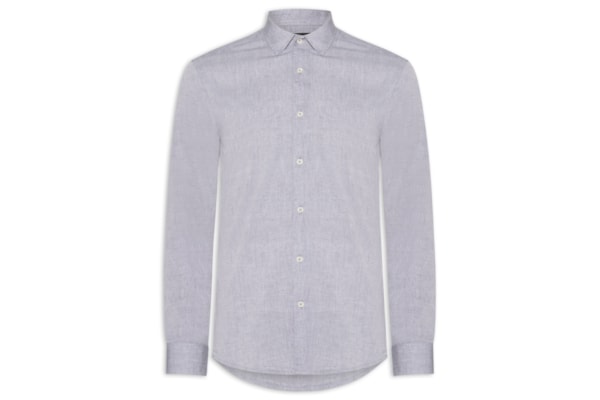 Camisa Masculina Slim Fit Algodão Willis - Cinza