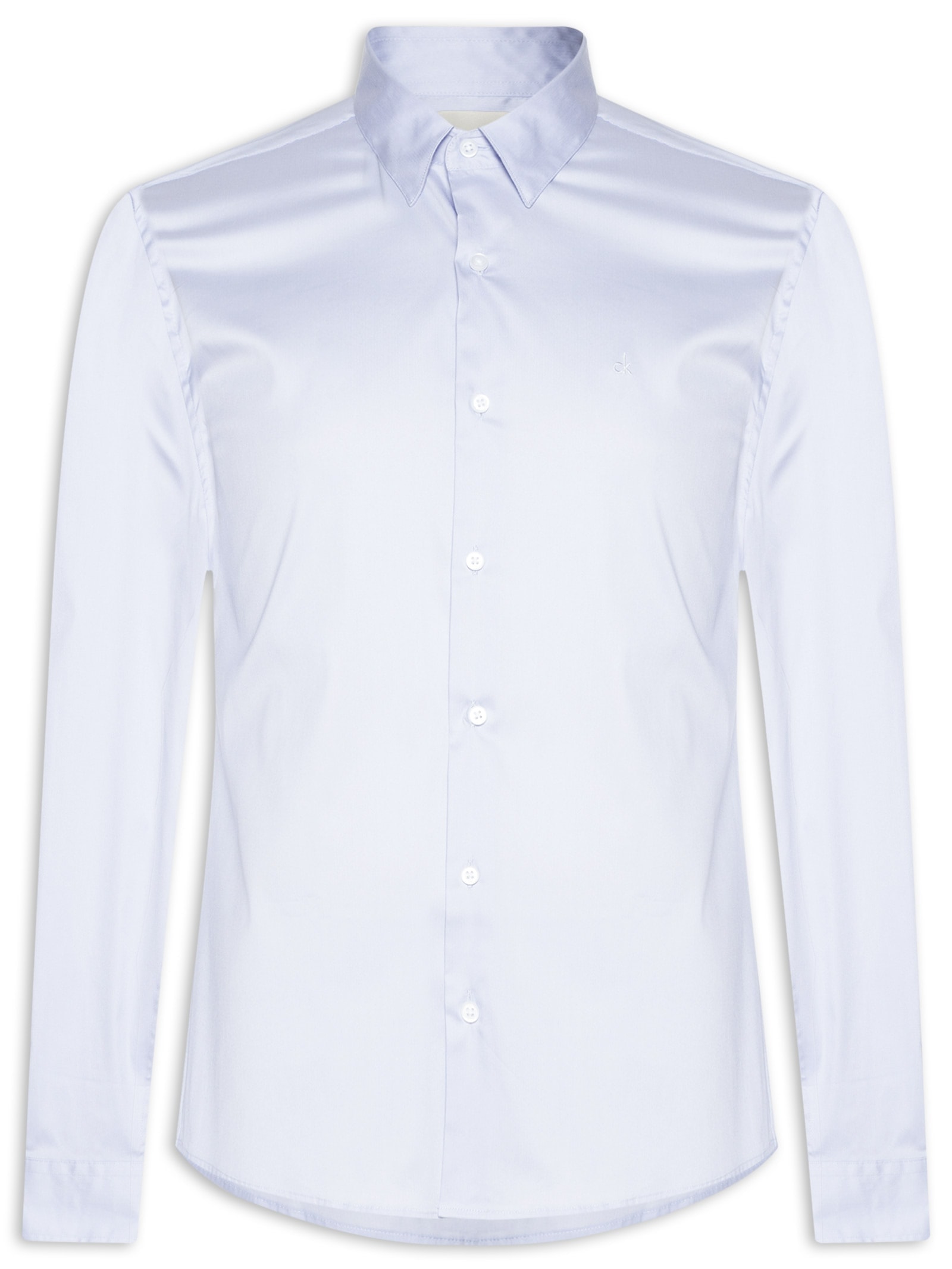 Camisa Masculina Slim Fit Básica Azul Calvin Klein - White Label