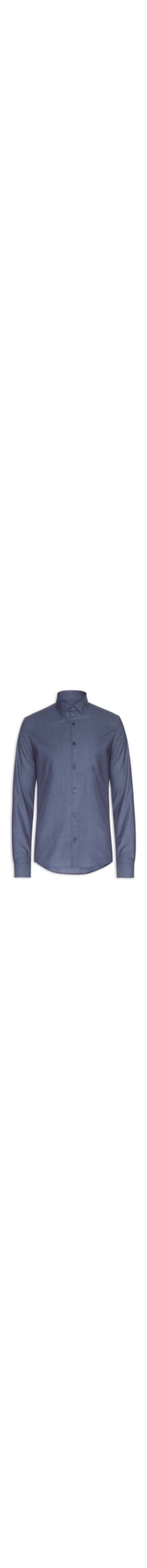 Camisa Masculina Slim Fit Classic Twill - Azul