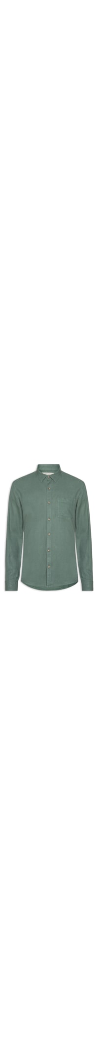 Camisa Masculina Slim Fit Em Linho - Verde