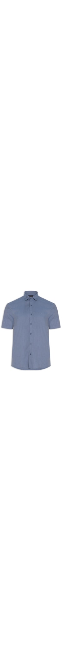 Camisa Masculina Slim Fit Fil a Fil Antilia - Azul