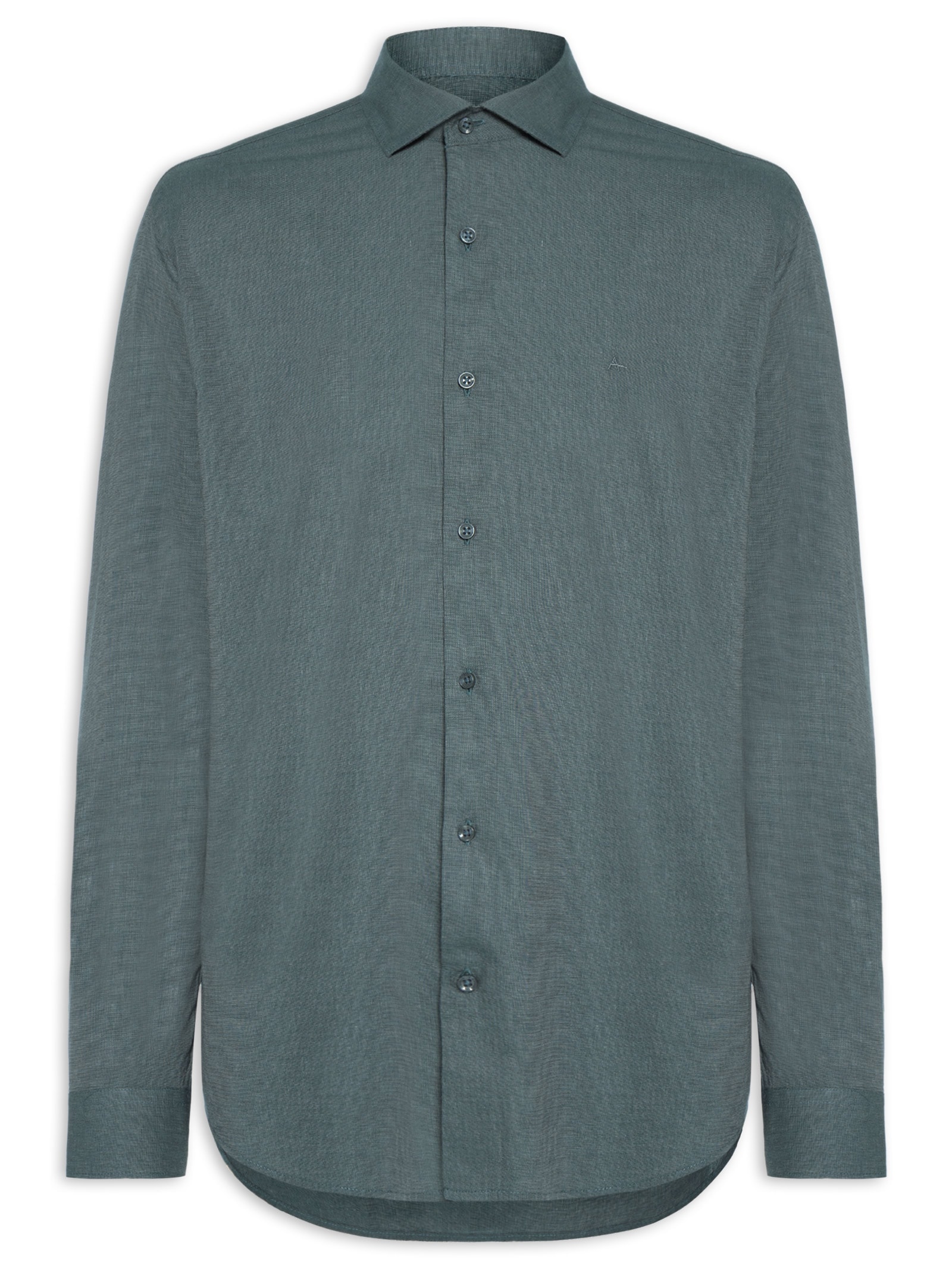 Camisa Masculina Slim Fit Fil A Fil Antilia Verde Aramis