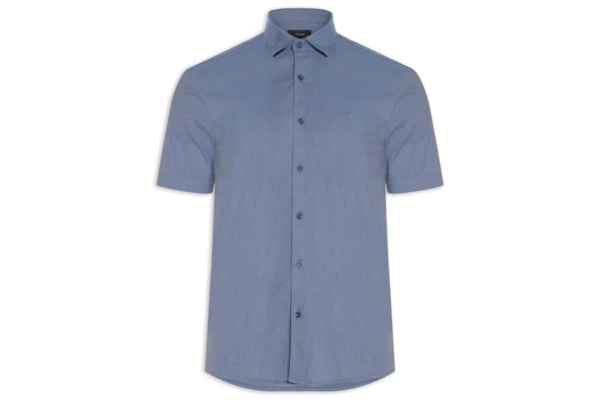 Camisa Masculina Slim Fit Fil a Fil Antilia – Azul