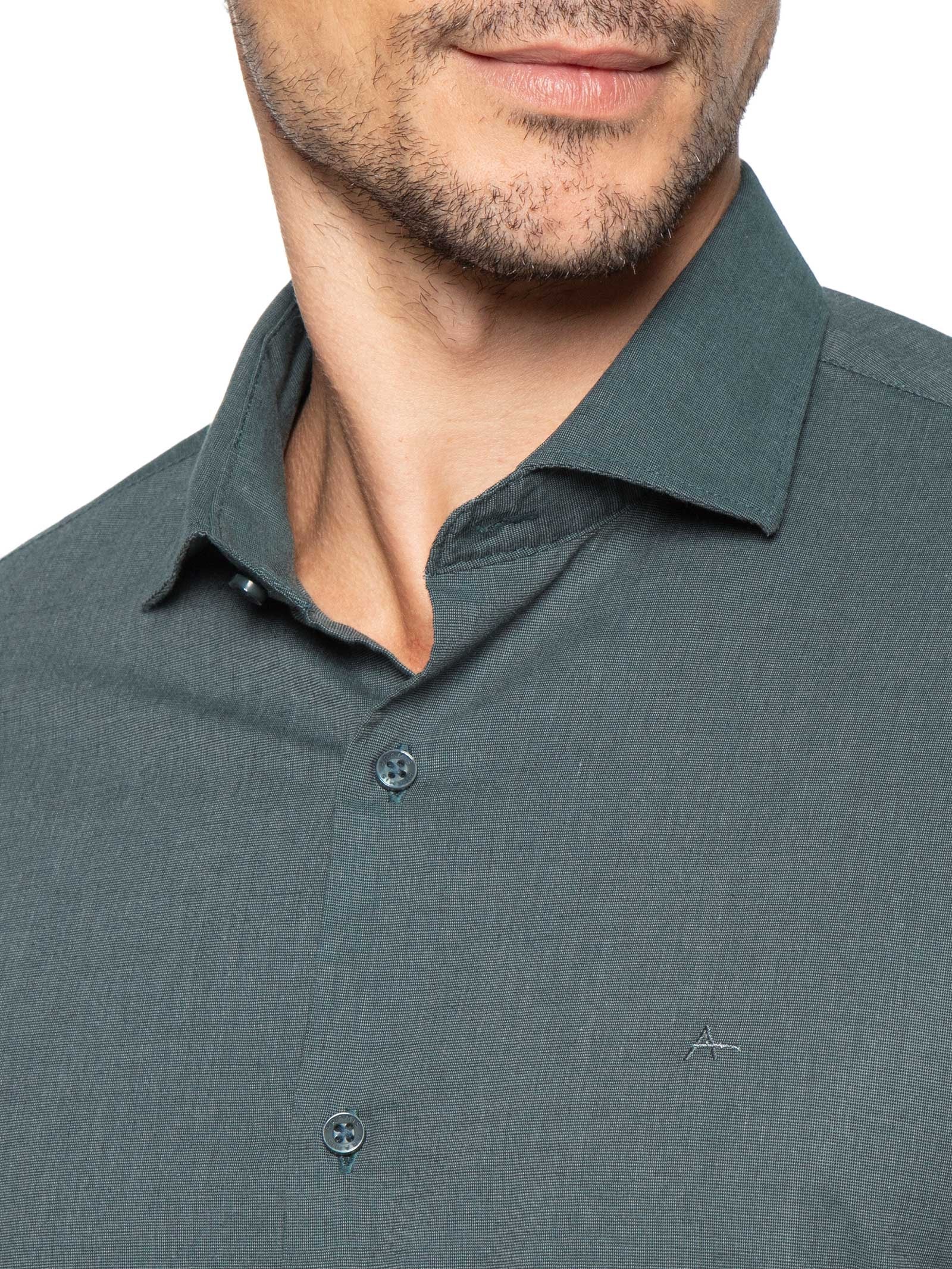 Camisa Masculina Slim Fit Fila Fil Antilia Verde Aramis
