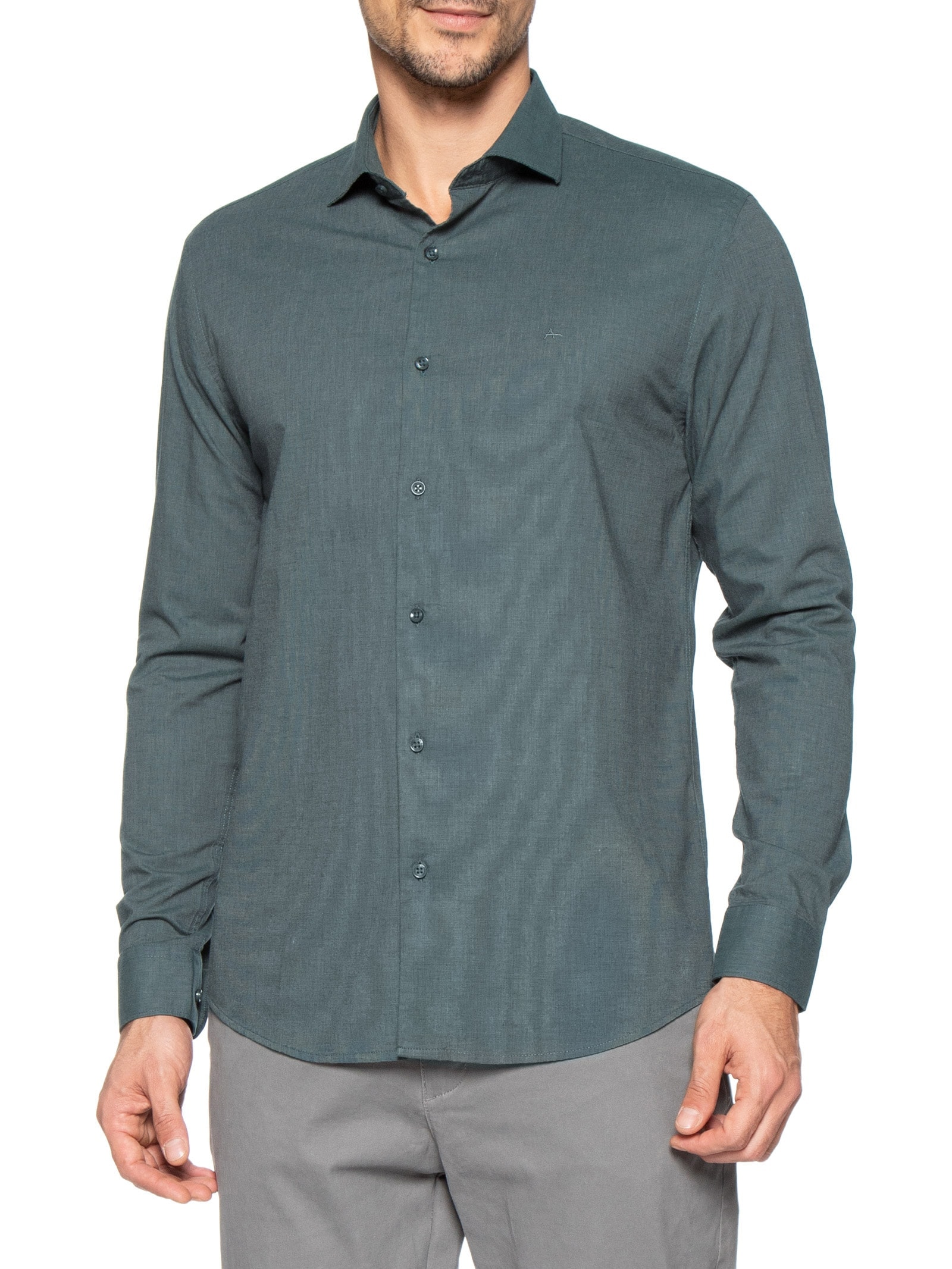 Camisa Masculina Slim Fit Fila Fil Antilia Verde Aramis