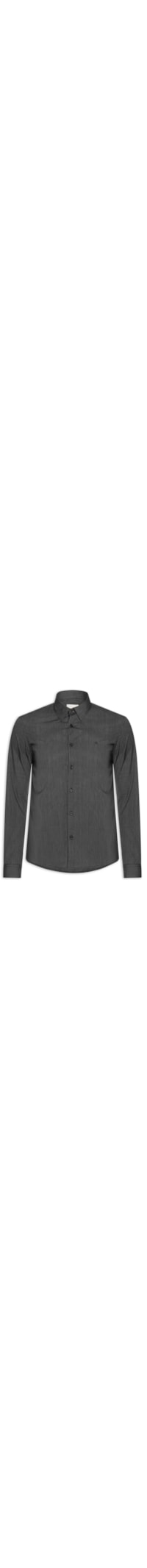 Camisa Masculina Slim Fit Fio 60 - Preto
