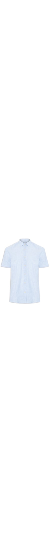 Camisa Masculina Slim Fit Linho Algodão Surat - Azul
