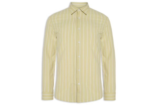 Camisa Masculina Slim Fit Linho - Bege