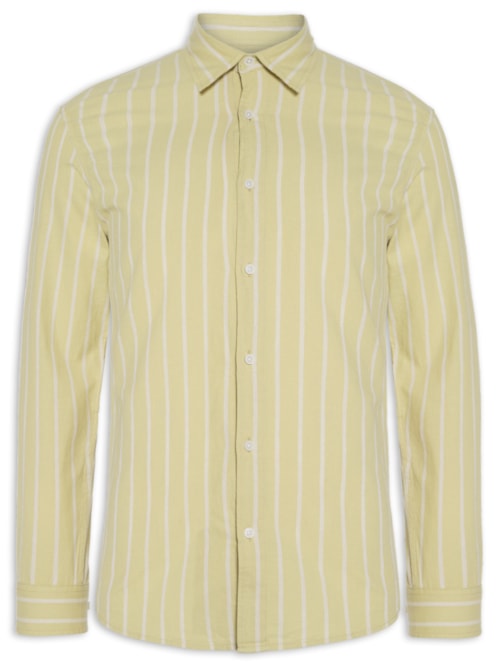 Camisa Masculina Slim Fit Linho – Bege