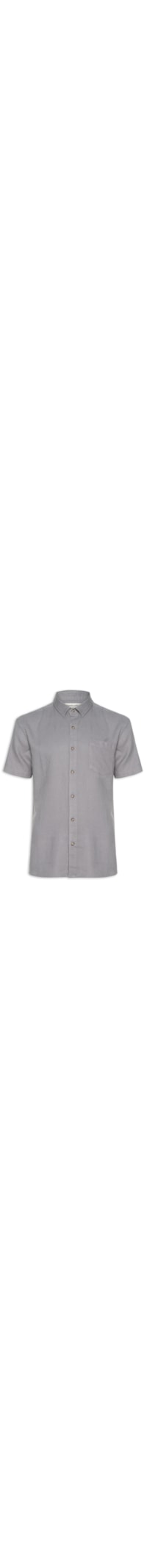 Camisa Masculina Slim Fit Linho Com Viscose - Cinza