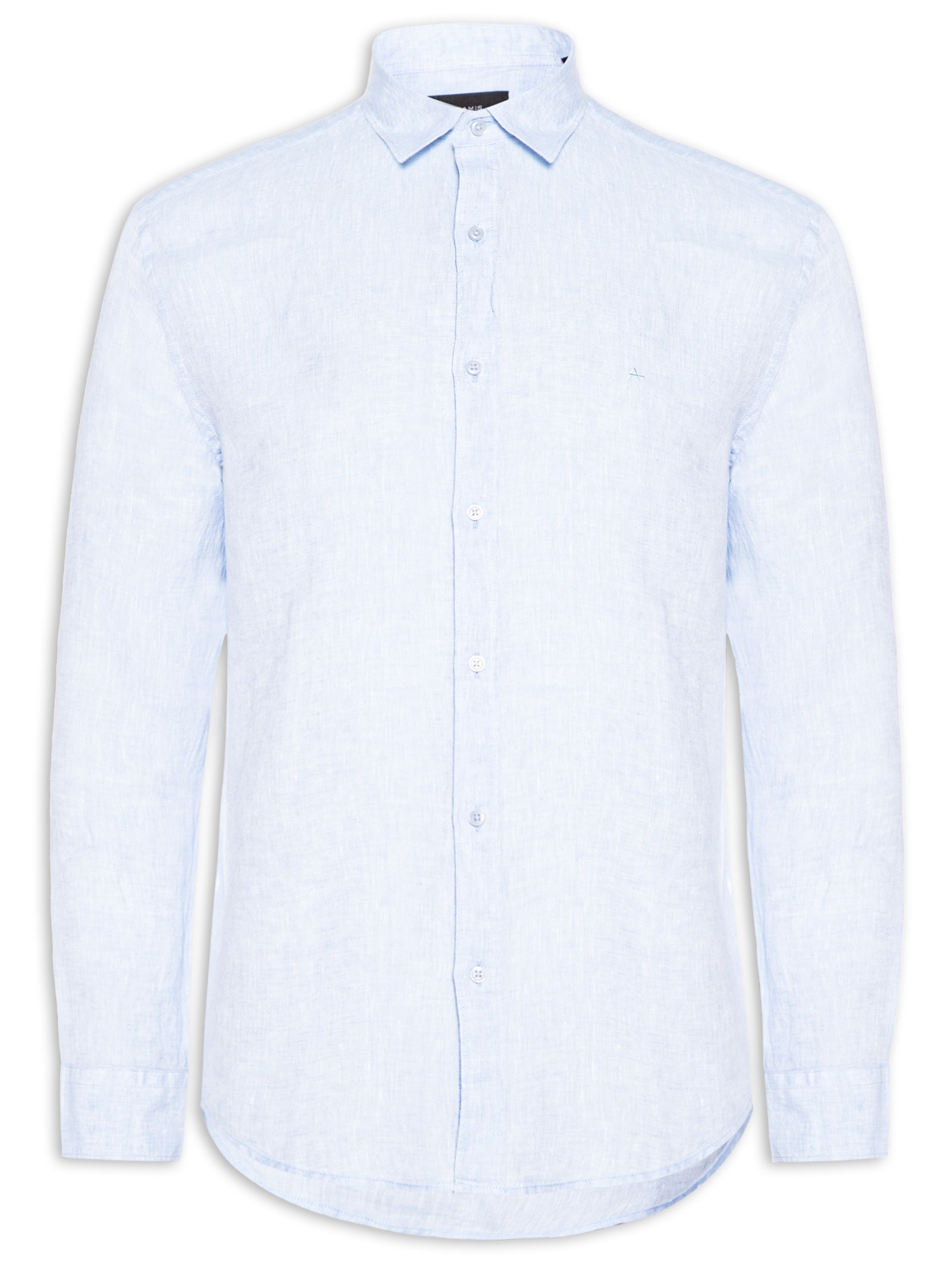 Camisa Masculina Slim Fit Linho Irlandês Azul Aramis