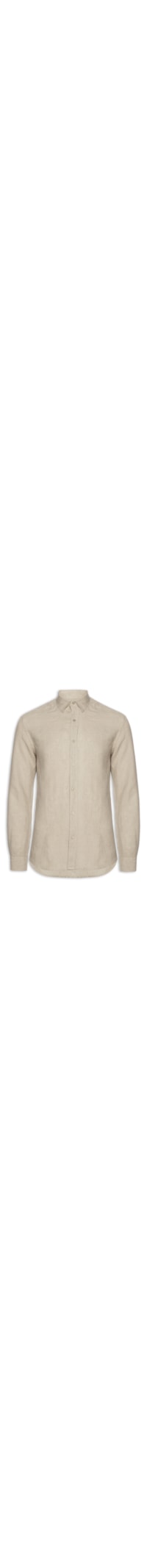 Camisa Masculina Slim Fit Linho Irlandês - Bege