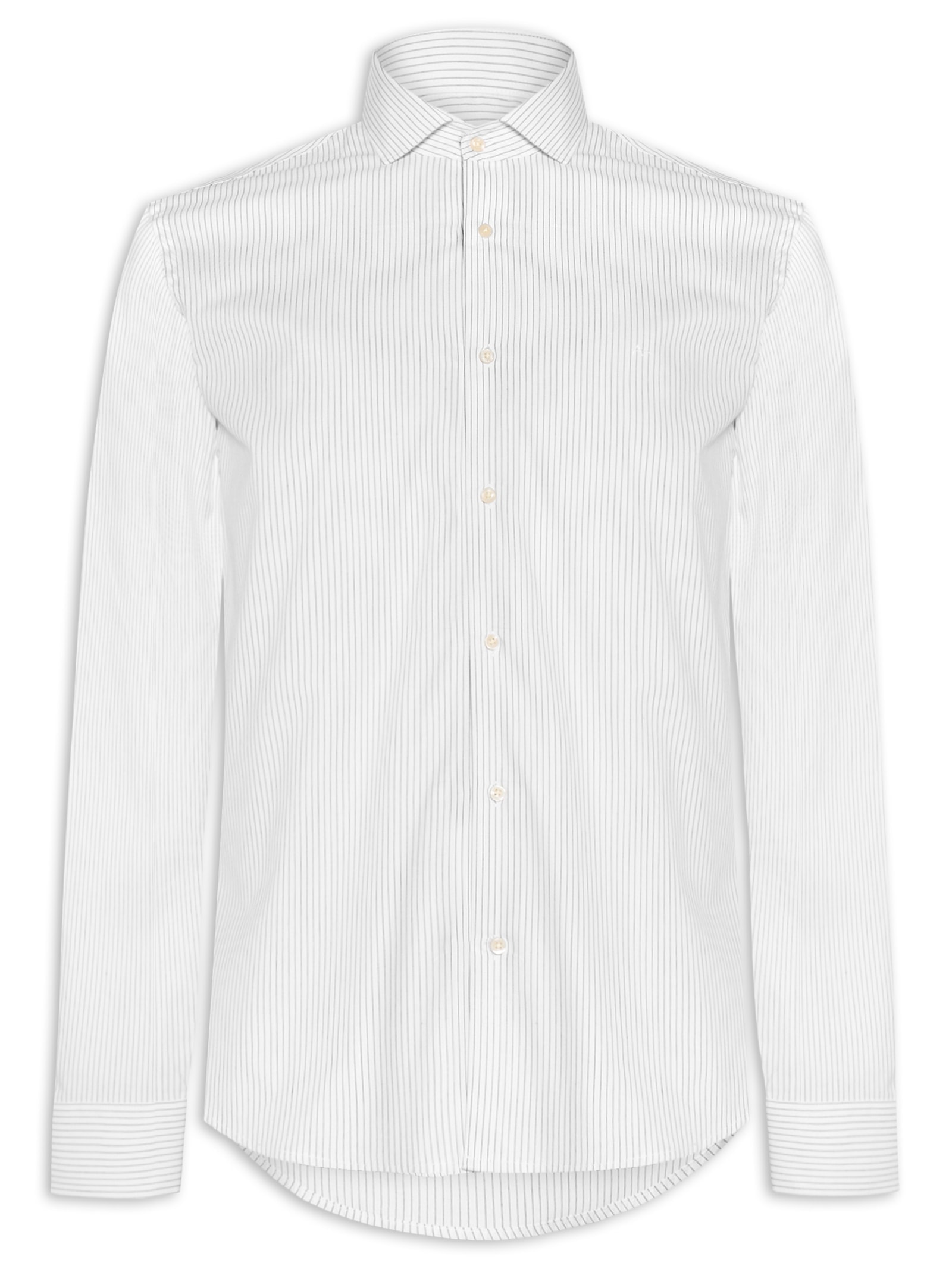 Camisa Masculina Slim Fit Listra Clássic Branco Aramis