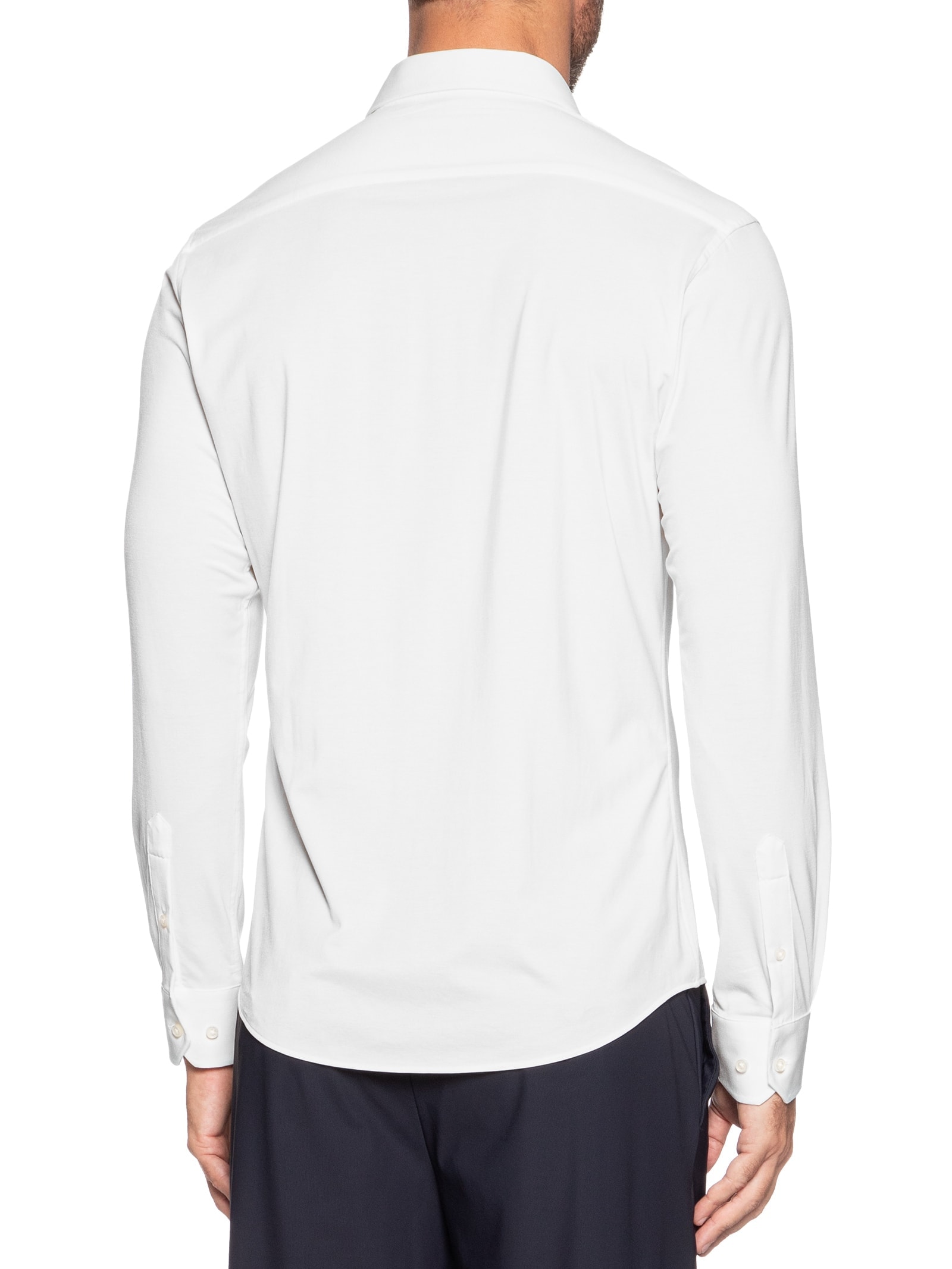 Camisa Masculina Slim Fit Malha Tech Branco '2 Essential