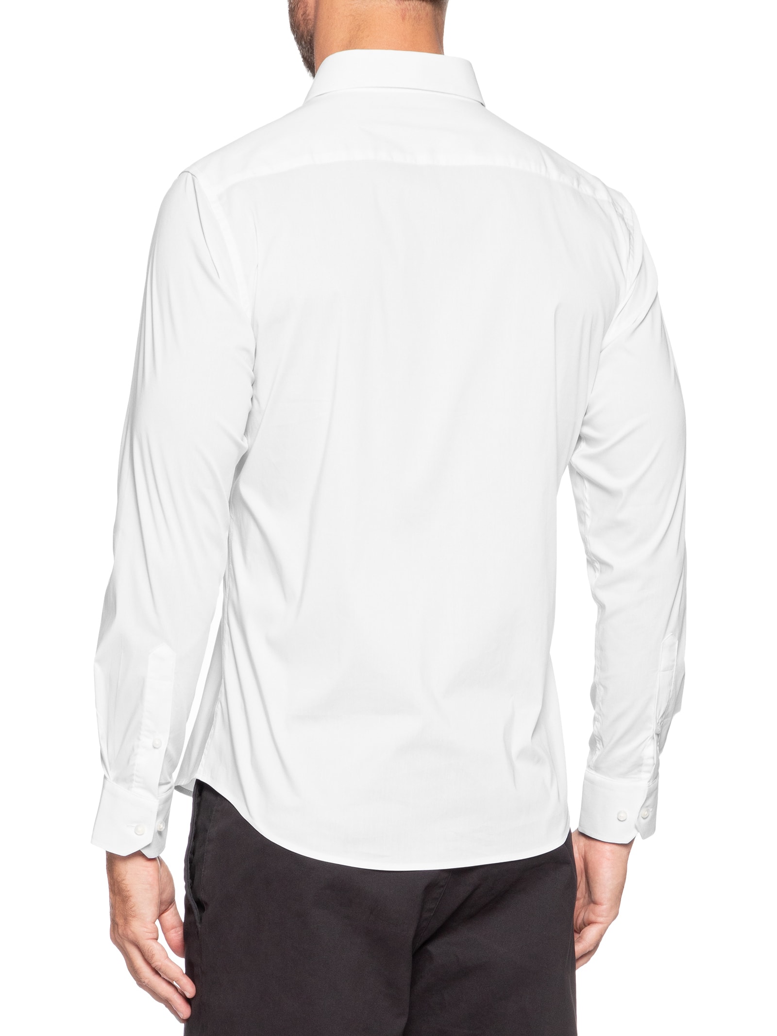 Camisa Masculina Slim Fit Malha Tech Branco '2 Essential