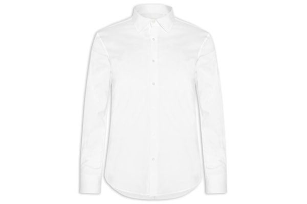 Camisa Masculina Slim Fit Malha Tech - Branco