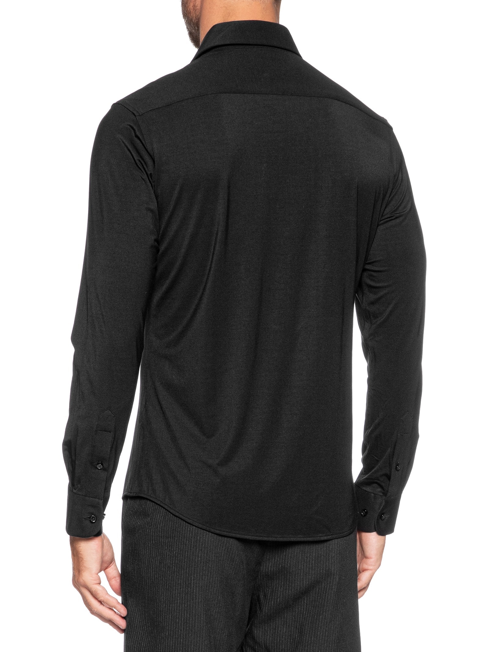 Camisa Masculina Slim Fit Malha Tech Preto '2 Essential