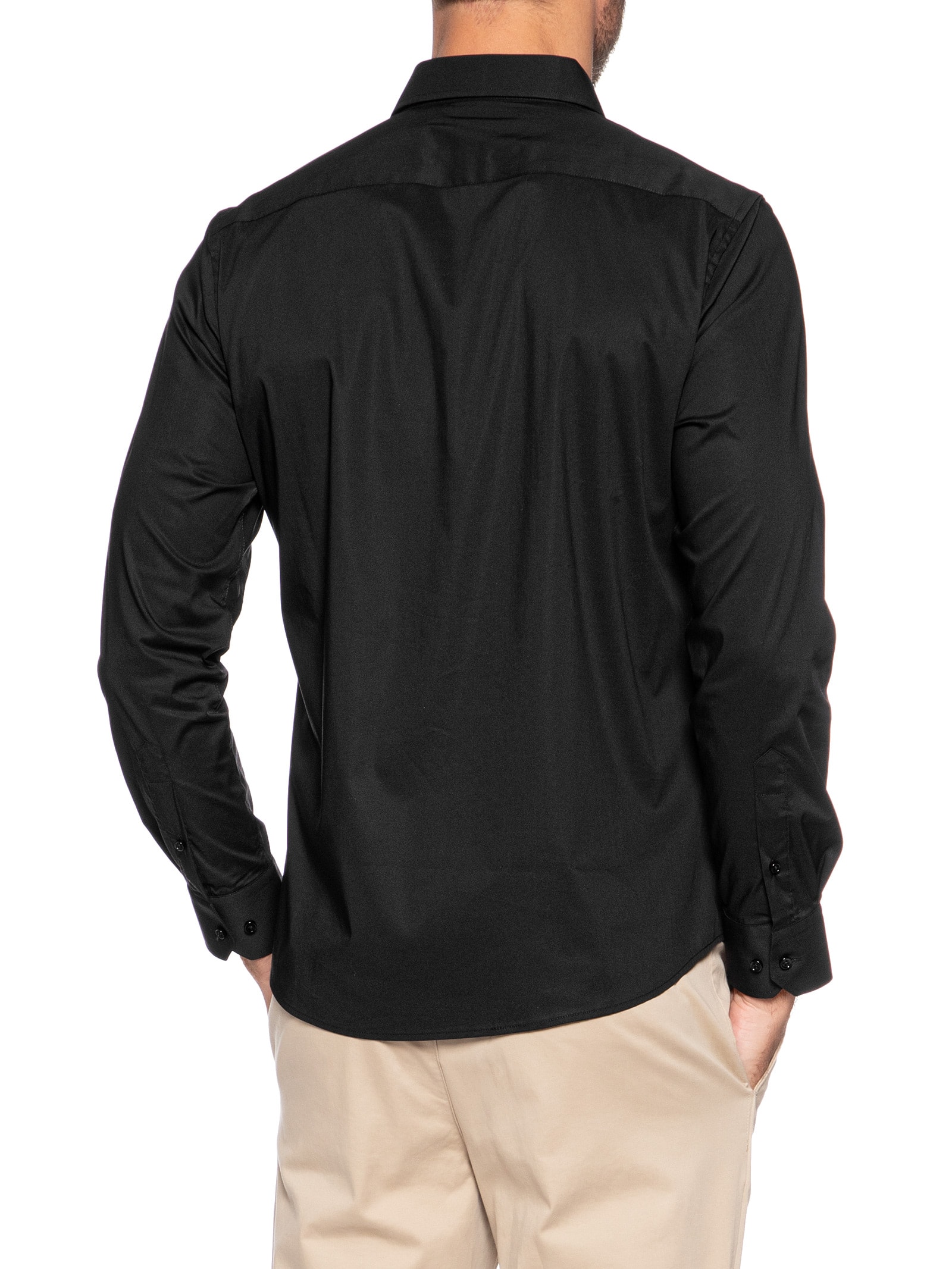 Camisa Masculina Slim Fit Malha Tech Preto '2 Essential