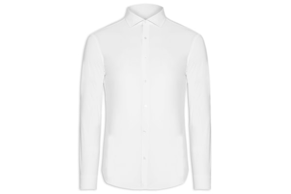 Camisa Masculina Slim Fit Malha Tecnológica - Branco