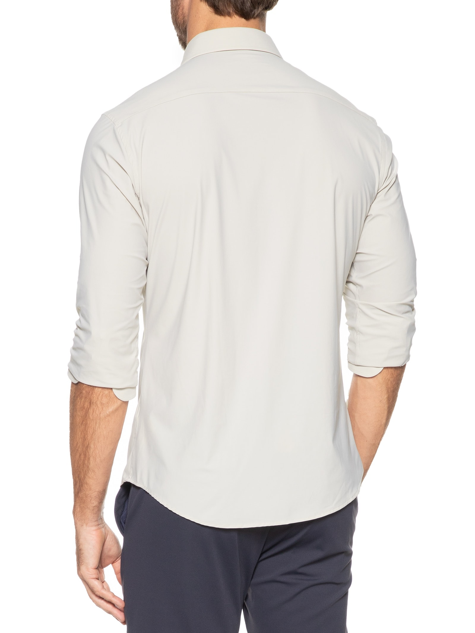 Camisa Masculina Slim Fit Malha Tecnológica Off White '2 Essential