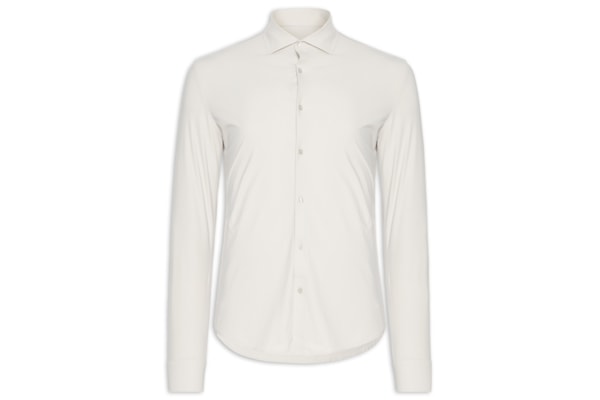 Camisa Masculina Slim Fit Malha Tecnológica - Off White