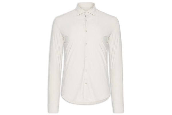 Camisa Masculina Slim Fit Malha Tecnológica - Off White