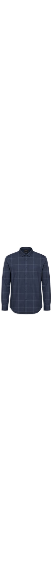 Camisa Masculina Slim Fit Maxi Xadrez - Azul