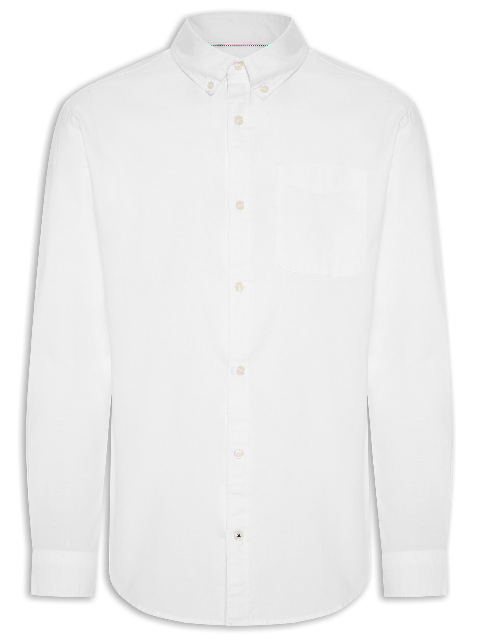 Camisa Masculina Slim Fit Oxford Orgânico Branco Jack & Jones