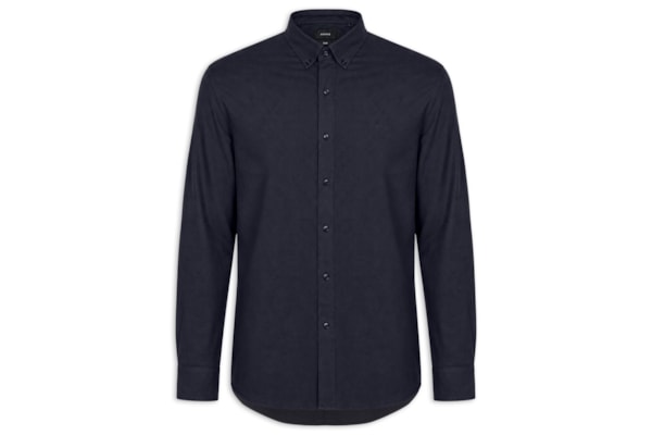 Camisa Masculina Slim Fit Oxford Planalt Bndw - Azul