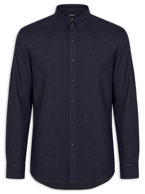 Camisa Masculina Slim Fit Oxford Planalt Bndw – Azul