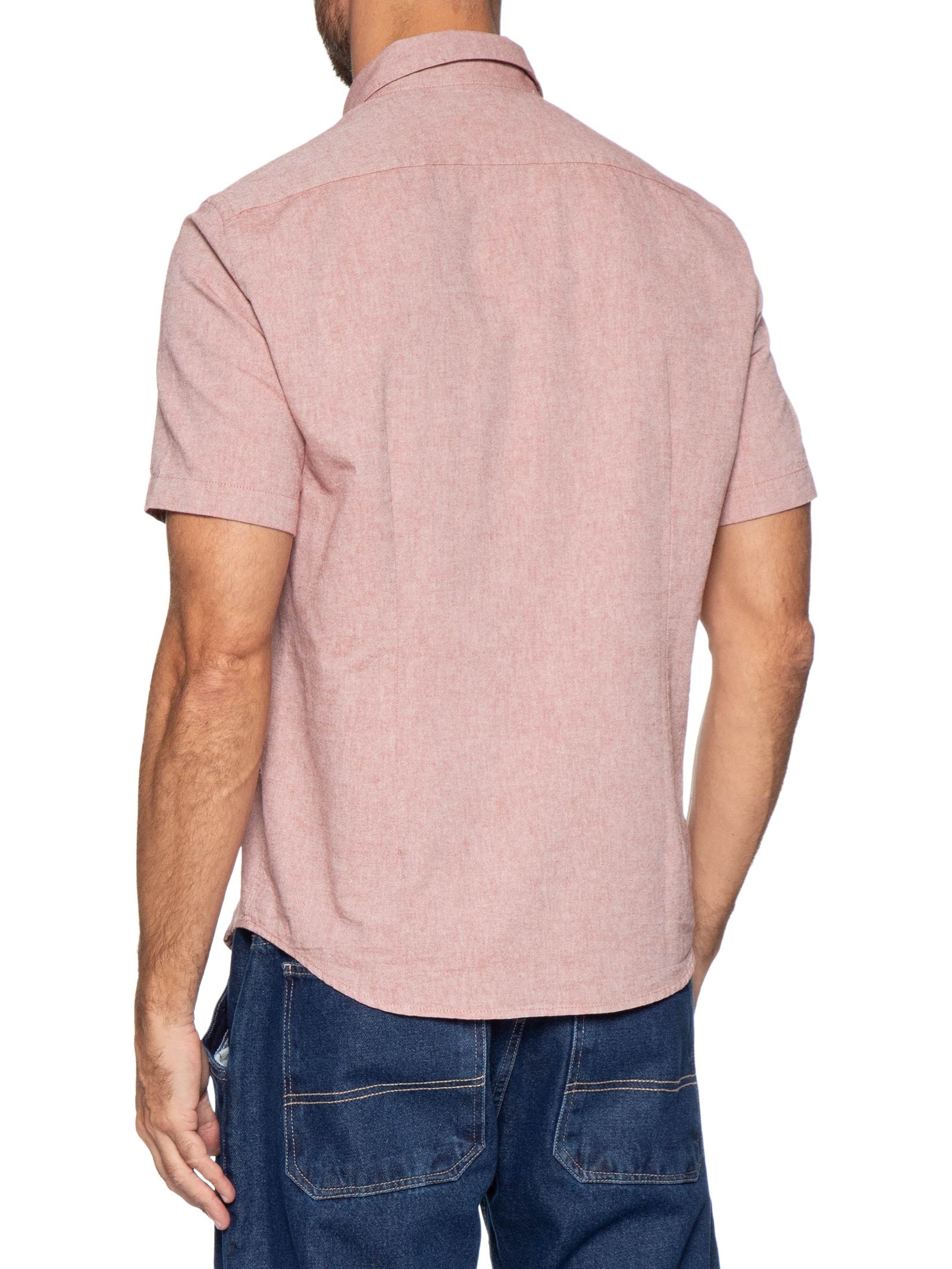 Camisa Masculina Slim Fit Oxford Planalt Rosa Aramis