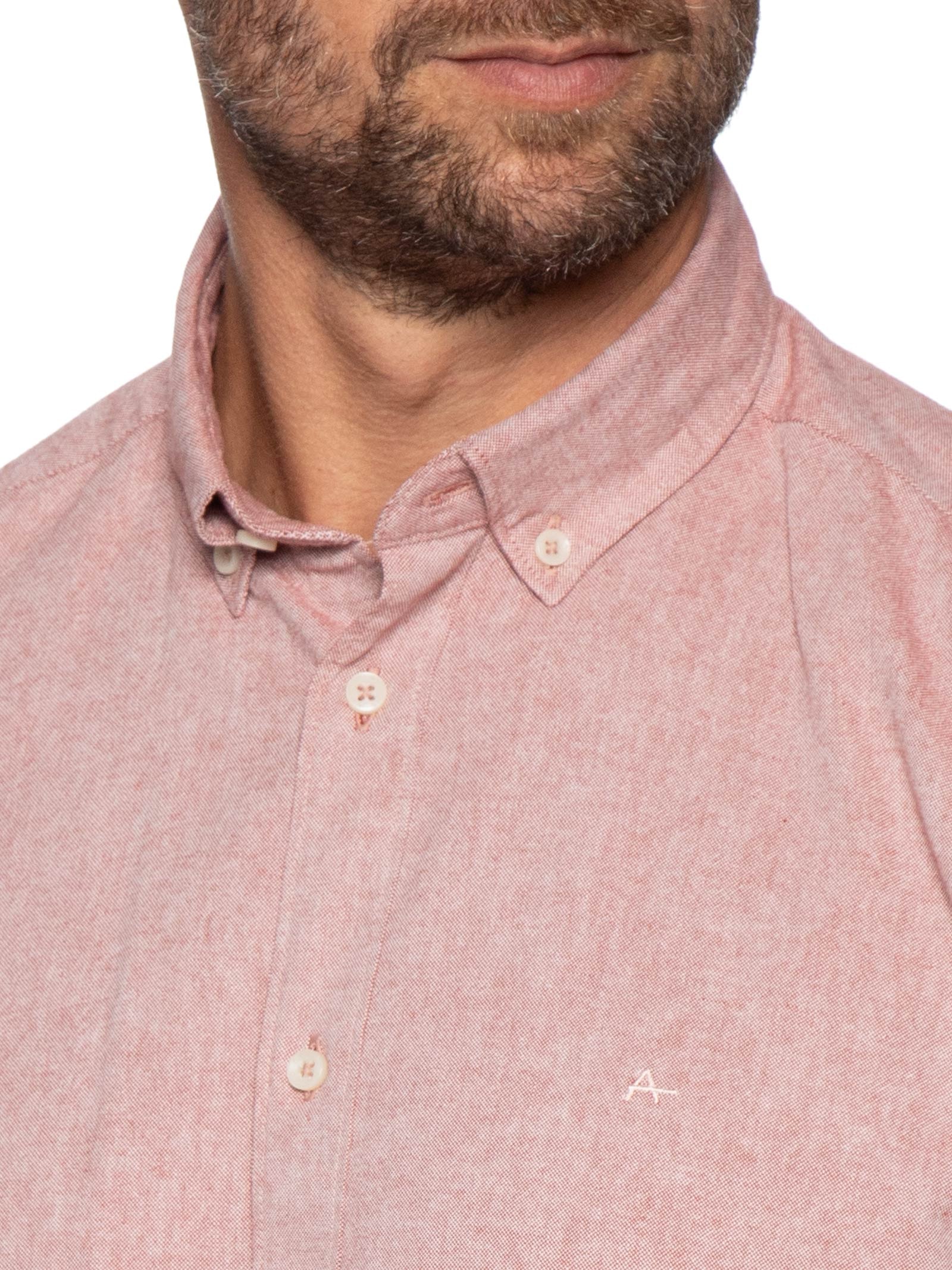 Camisa Masculina Slim Fit Oxford Planalt Rosa Aramis