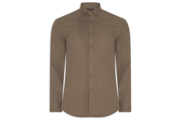 Camisa Masculina Slim Fit Oxford Planalto BNDW – Marrom